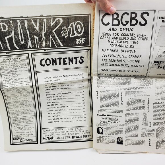 Punk Magazine #10 1977 Blondie Iggy Pop CBGBs Holberstrom (Age/Wear Please Read) - Picture 6 of 8